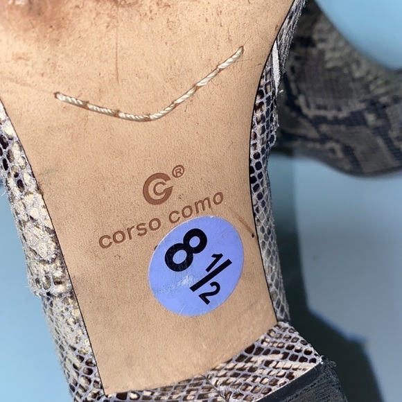 Corso Como boots snake reptile print 8.5 block heel - Picture 2 of 3